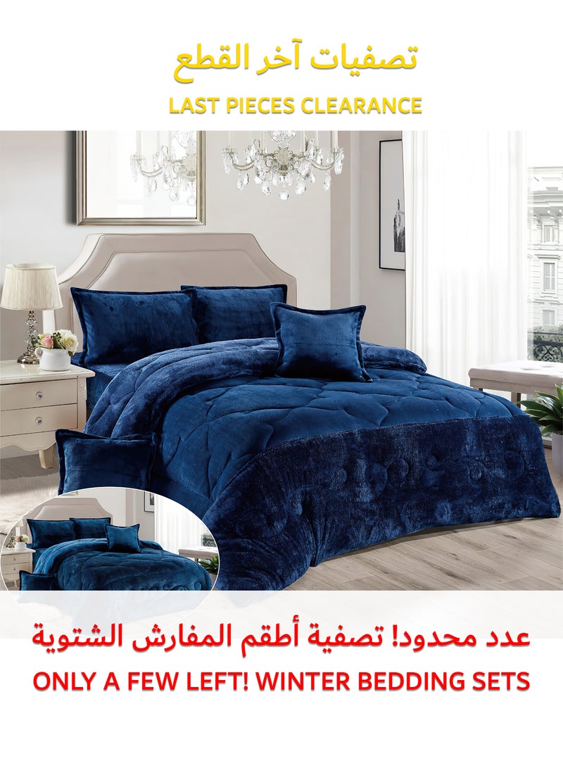 Sleep night Winter 4Pcs Comforter Set Single Size 160x210cm Floral Bedding Sets Multicolor - Image 1