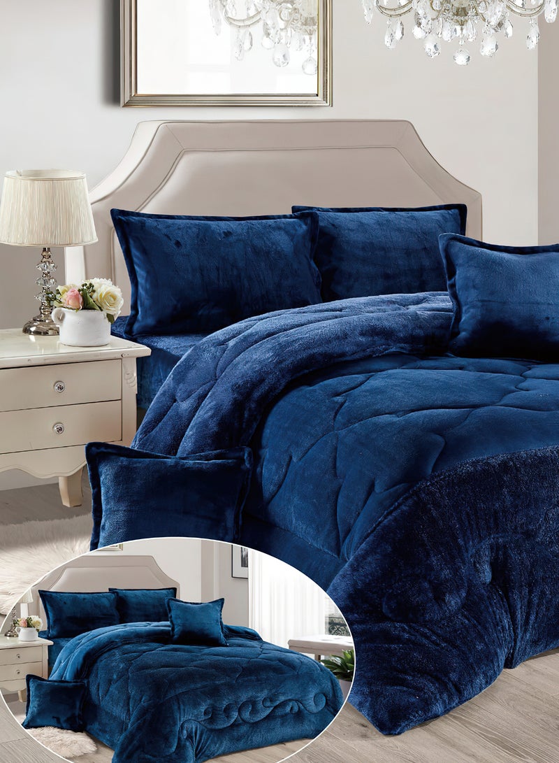 Sleep night Winter 4Pcs Comforter Set Single Size 160x210cm Floral Bedding Sets Multicolor - Image 2