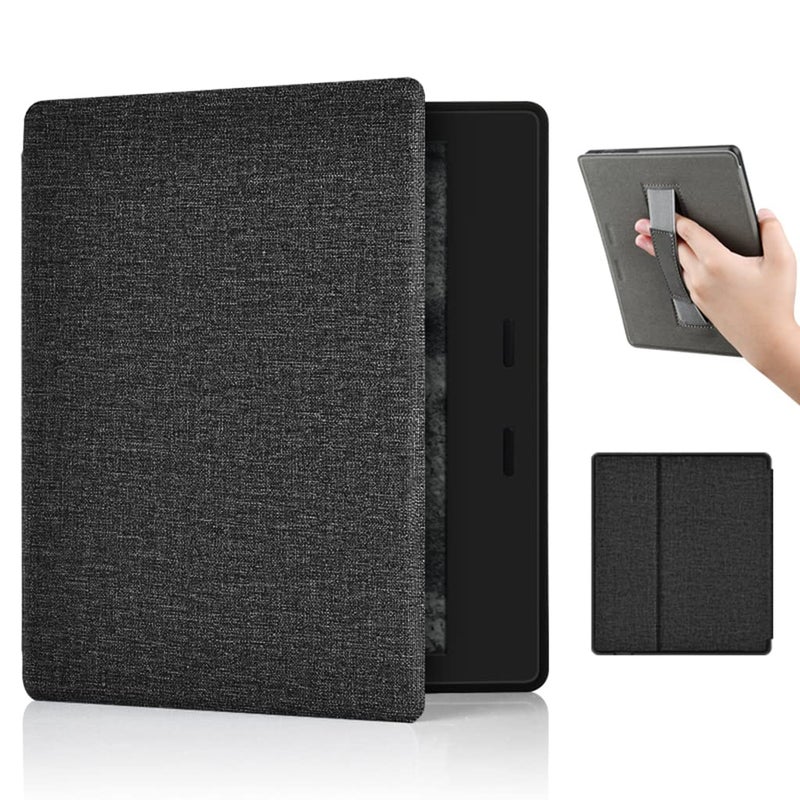 Zcooooool Kindle Oasis Fabric Cover (Hand Strap Designed) Case for 7" Kindle Oasis (10th & 9th Gen, 2019/2017) Anti-Slide Kindle Oasis Case - Image 1