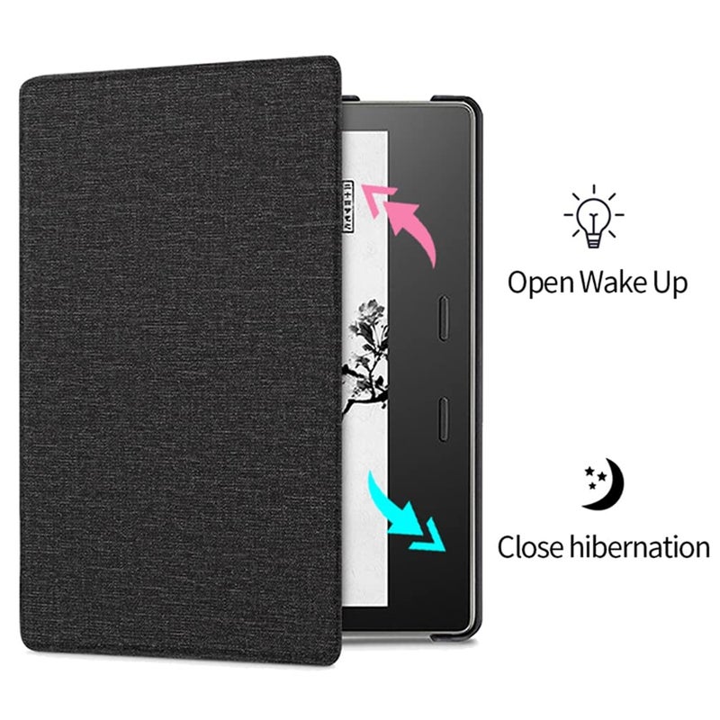 Zcooooool Kindle Oasis Fabric Cover (Hand Strap Designed) Case for 7" Kindle Oasis (10th & 9th Gen, 2019/2017) Anti-Slide Kindle Oasis Case - Image 5