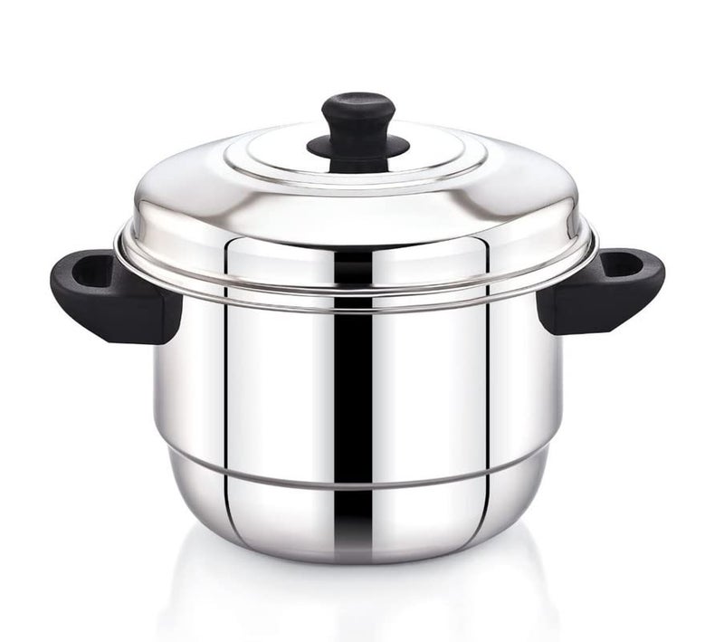 Diamond Diamond Stainless Steel Multi-Steaming Induction Base with 4 Idli Plates (20 Idlies), 1 Mini Idli Plate (15 Idlies), 1 Steamer Plate - Image 2