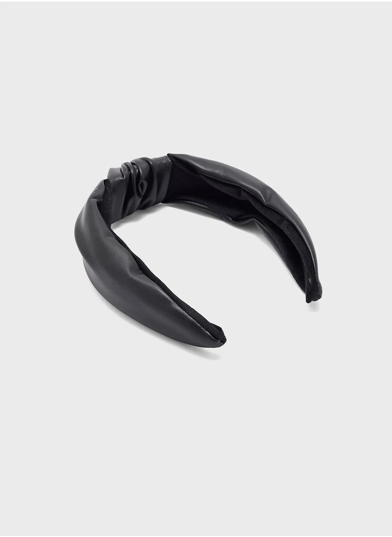 ELLA Faux Leather Knot Headband