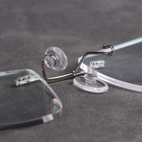 BEHLINE 5 Pairs Eyeglasses Nose Pads,Push-in Glasses Nosepads,13mm Soft Silicone Nose Pieces/Nose Guards Replacement for Frame/Air Frames/Rimless Eyewear Frame - Image 2