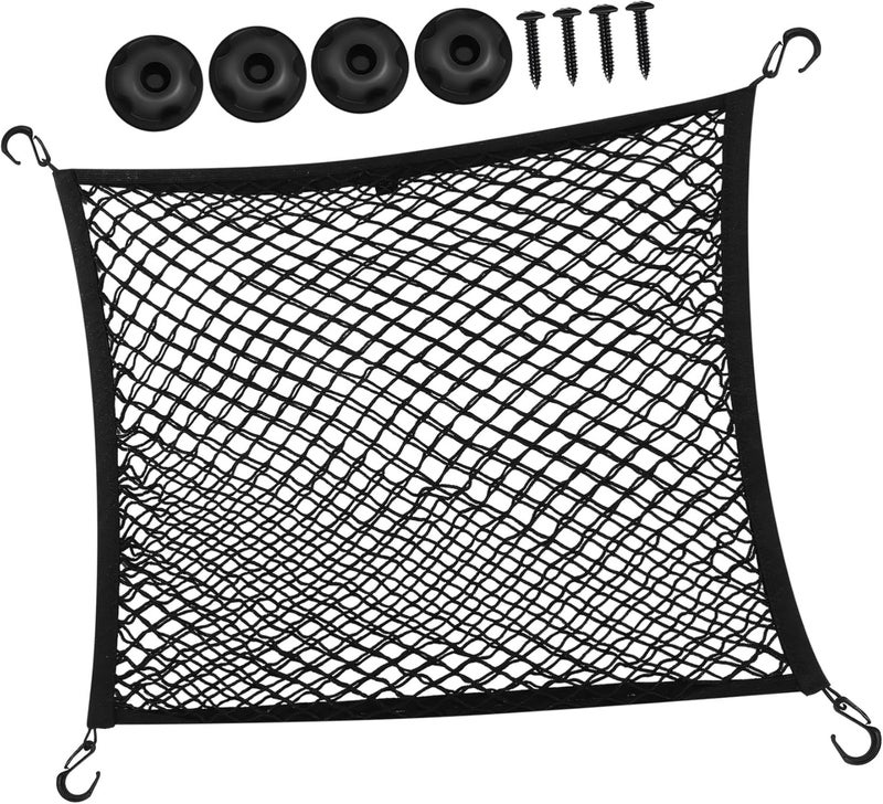 ULTECHNOVO Car Trunk Cargo Organizer Elastic Mesh Cargo Net Rear Net Car Storage Easy Install - Image 1