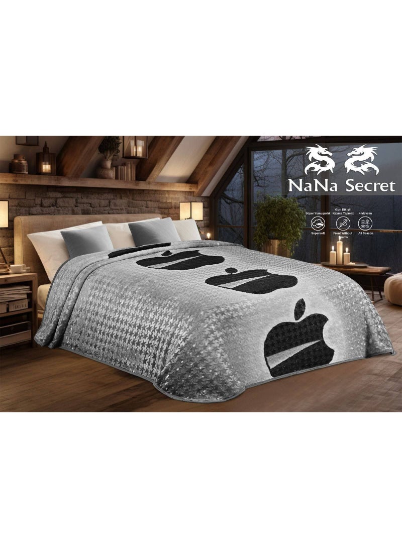 Large bed heating blanket, laser engraved, size 220*210cm