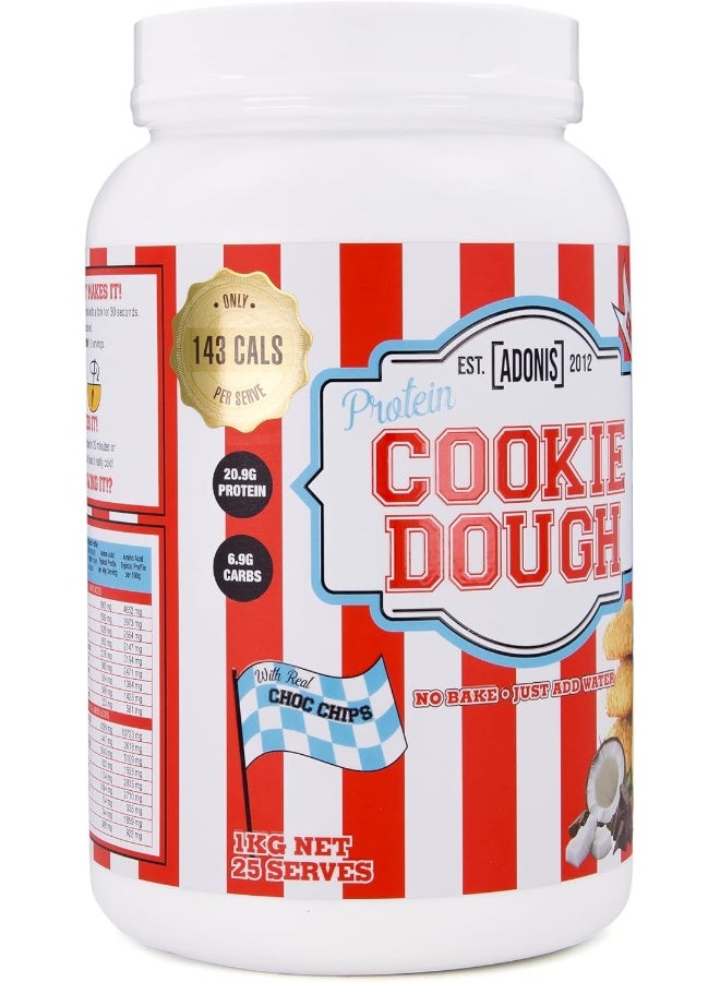 Adonis Coconut Chocolate Chip Flavor Protein Cookie Dough 1 Kg  - Image 4