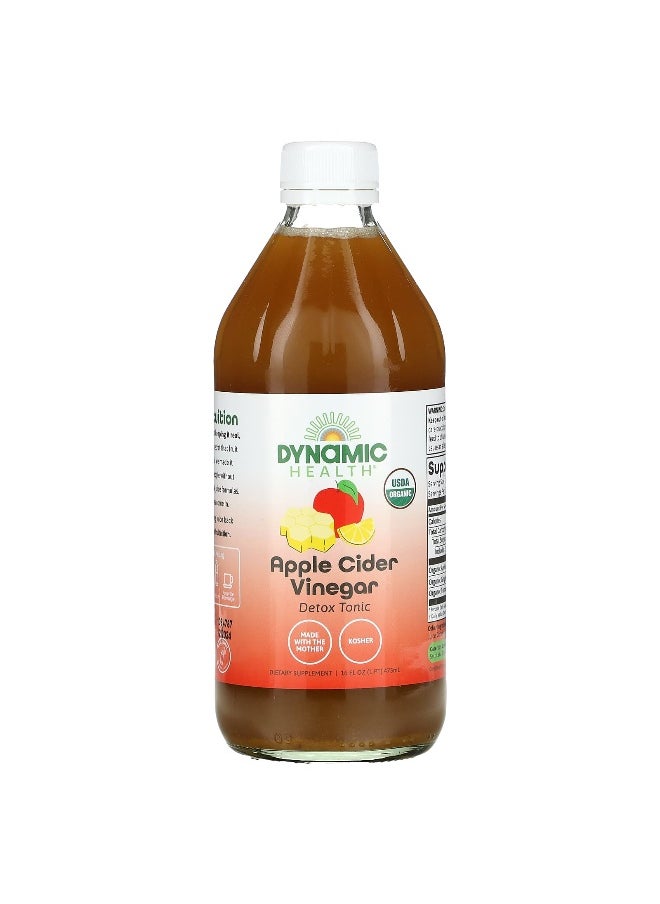 Dynamic Health Dynamic Health, Apple Cider Vinegar Detox Tonic, 16 fl oz (473 ml)  - Image 1