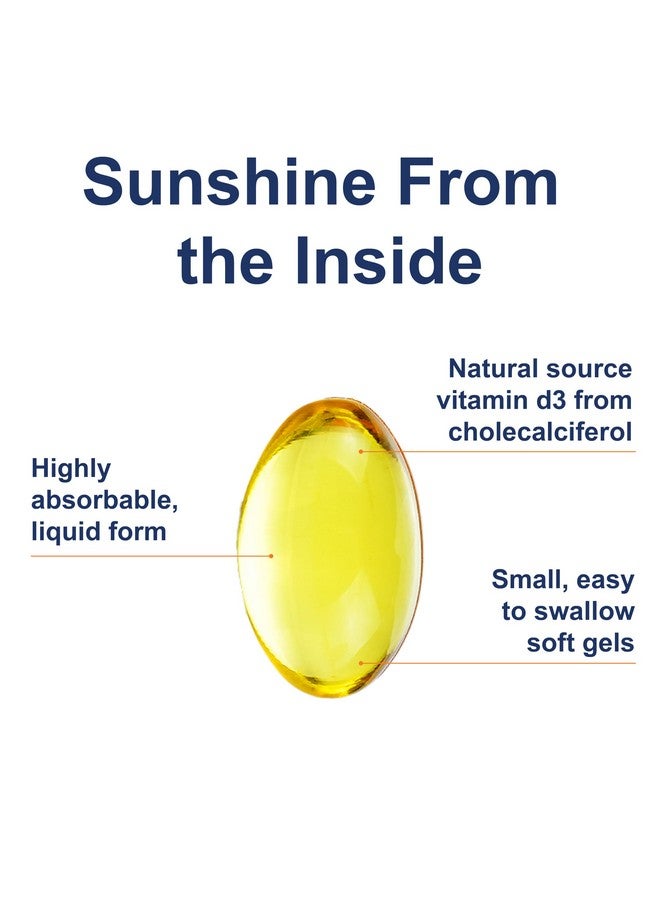 Carlson - Vitamin D3, 2000 IU (50 mcg), Bone & Immune Health, Vitamin D Supplements, Cholecalciferol Supplement, Gluten Free Vitamin D Capsules, 360 Softgels - Image 4