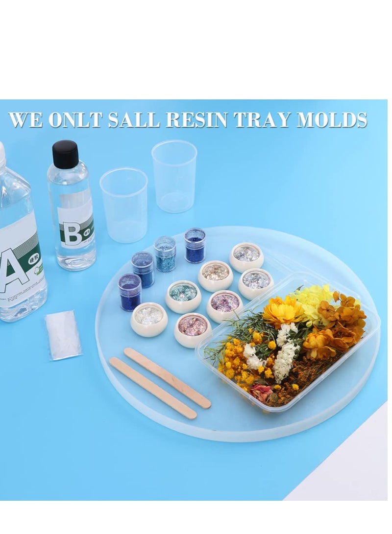 Excefore Resin Tray Molds, Silicone Tray Molds for Resin Casting, Resin Jar Mold with Lid and Grinder Mold, Large Silicone Rolling Tray, Irregular Casting Agate Epoxy Molds for DIY Crafts Making - Image 2