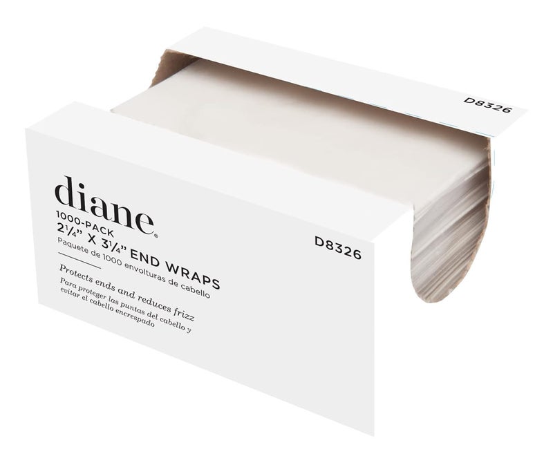 Diane End Wraps for Styling Hair in Salon or at Home 2.25 inch x 3.25 inch, White, 1000 Count(Pack of 1) - Image 1