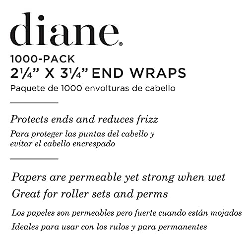 Diane End Wraps for Styling Hair in Salon or at Home 2.25 inch x 3.25 inch, White, 1000 Count(Pack of 1) - Image 4