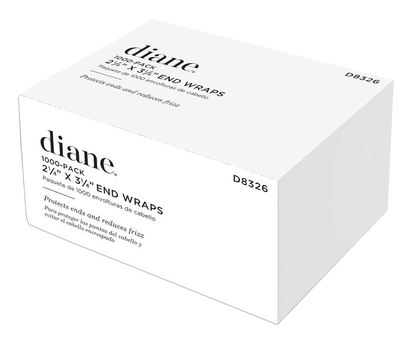 Diane End Wraps for Styling Hair in Salon or at Home 2.25 inch x 3.25 inch, White, 1000 Count(Pack of 1) - Image 2