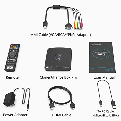 ClonerAlliance Box Pro, 1080p@60fps Video Recorder, DVR with HDMI Capture, Playback on TV. RCA/YPbPr/VGA to Digital Converter. Schedule Recording. No PC Required. - Image 5