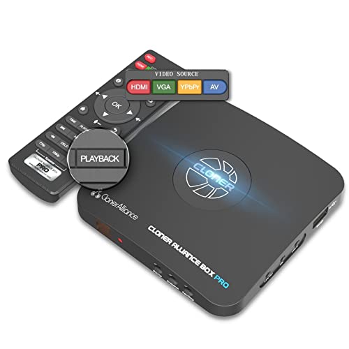 ClonerAlliance Box Pro, 1080p@60fps Video Recorder, DVR with HDMI Capture, Playback on TV. RCA/YPbPr/VGA to Digital Converter. Schedule Recording. No PC Required. - Image 1