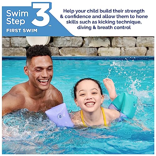 Swimways Soft Swimmies Toddler Floaties LearntoSwim Inflatable Pool Floats Arm Floaties Swimming Pool Accessories for Kids Aged 35 Purple - Image 5