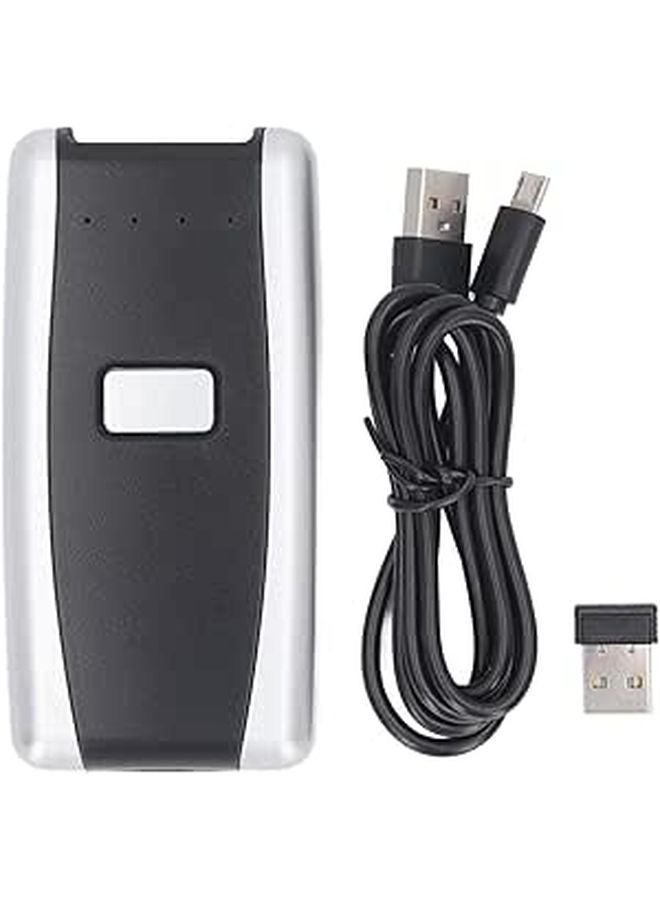 Wireless Barcode Scanner Bluetooth 2 4GHz Rechargeable Handheld 1D 2D QR Code Reader - Image 1