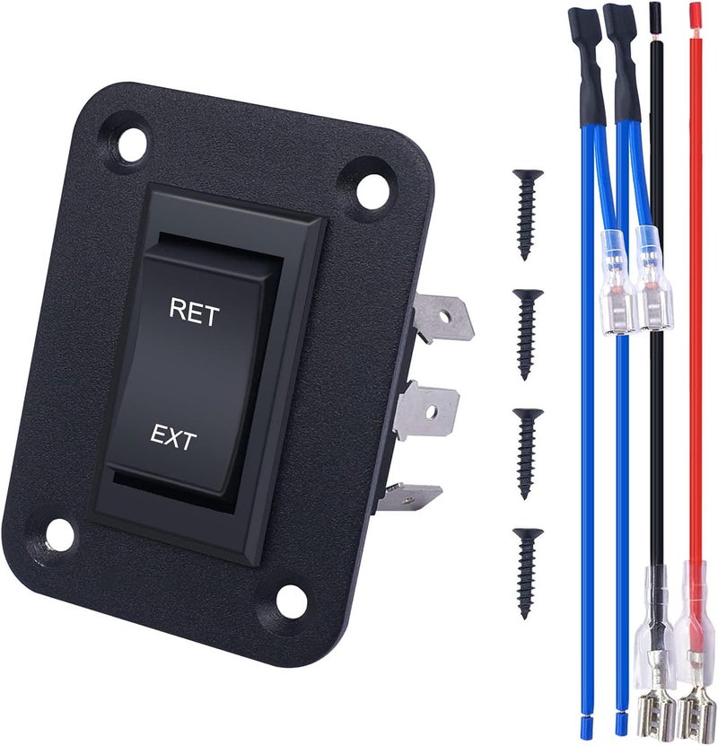 weideer RV Jacks Leveling Reverse Polarity Rocker Switch 20A 12V DC with Harness and Screws - Image 2
