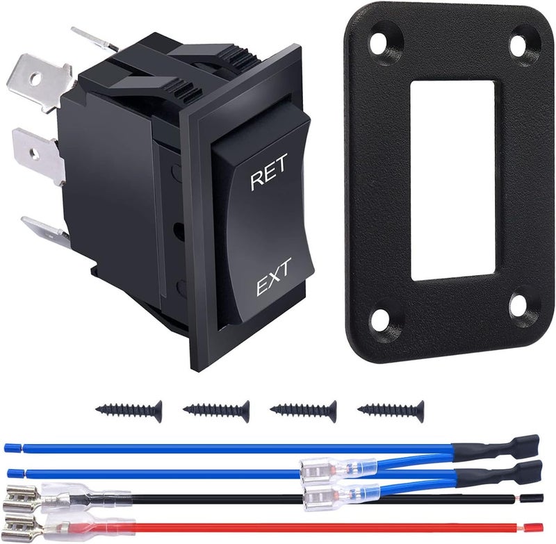 weideer RV Jacks Leveling Reverse Polarity Rocker Switch 20A 12V DC with Harness and Screws - Image 1