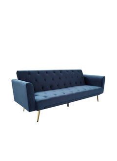 MAF Modern Office Fabric Linen-Like Velvet Sofa Chair Loveseat Square Handrail Sofa Beds Hotel Leisure Sofa Set Couch BLUE color