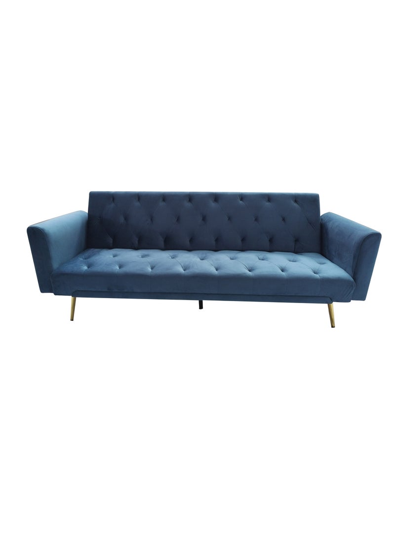 MAF furniture - MAF Modern Office Fabric Linen-Like Velvet Sofa Chair Loveseat Square Handrail Sofa Beds Hotel Leisure Sofa Set Couch BLUE color - Image 1