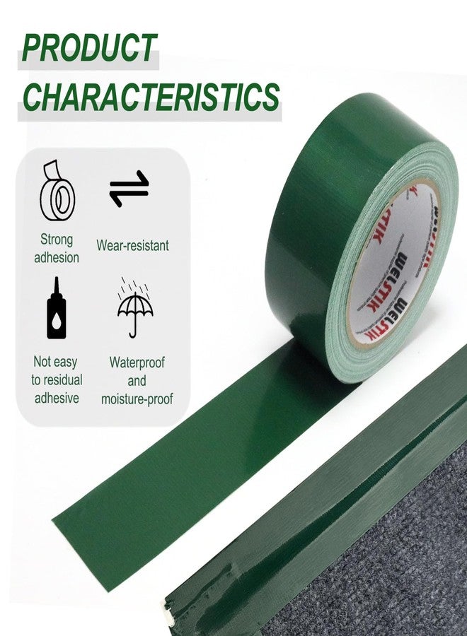 WELSTIK Professional Grade Dark Green Duct Tape, Waterproof Duct Cloth Fabric,Duct Tape for Photographers,Repairs, DIY, Crafts, Indoor Outdoor Use (2 Inch X 45 Yards, Green) - Image 3