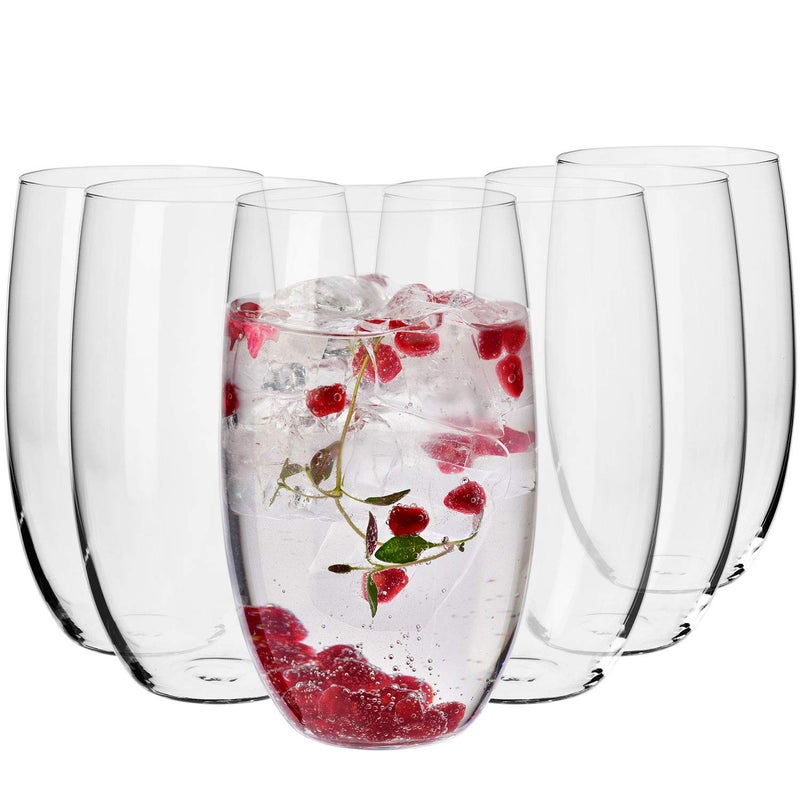 Krosno Water Juice Drinking Glasses Set of 6 Pieces 172 oz Blended Collection Everyday Drinking Glasses Multipurpose Dishwasher Safe Made in Europe