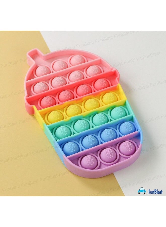FunBlast FunBlast Pop it Toy for Kids, Pack of 2 Unit - Tumbler with 2 Keychain Pop it Fidget Toy for Kids, Real Silicone Pop it Games for Kids (Multicolor)  - Image 5