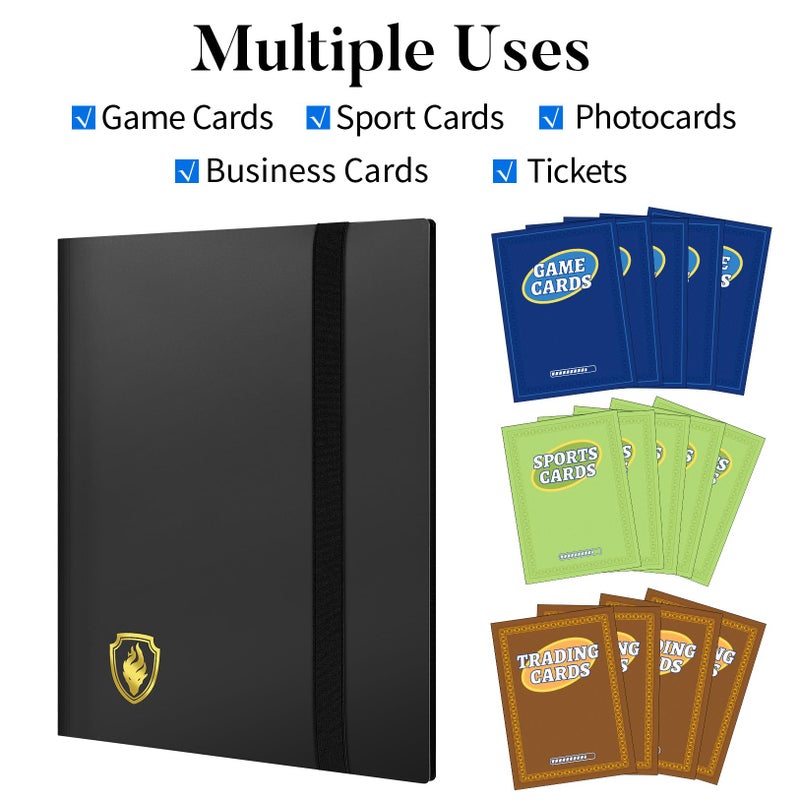 Fabmaker Card Binder 9 Pocket, Fabmaker 396 Pockets Trading Card Binder, Premium Collector Card Album for Standard Cards, Side Loading Card Collection Folder for Game Cards, Sport Cards, Blue - Image 3