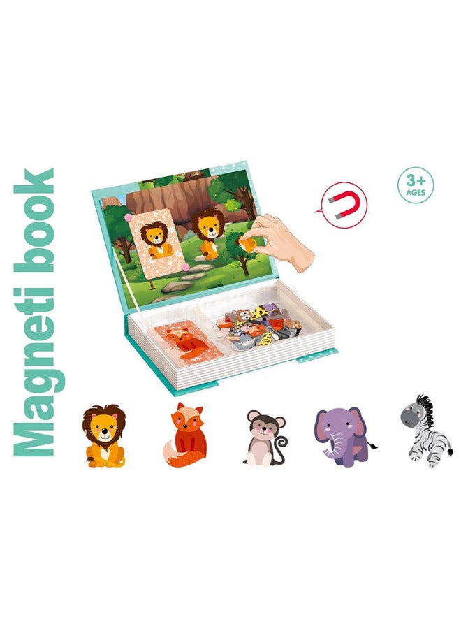 Hot Sale French Little Red Book Dress Baby DIY Assembled Magnetic Book Magnetic Sticker 3D Early Education Puzzle-Color:Starlight Band Dress Up Baby  - Image 5