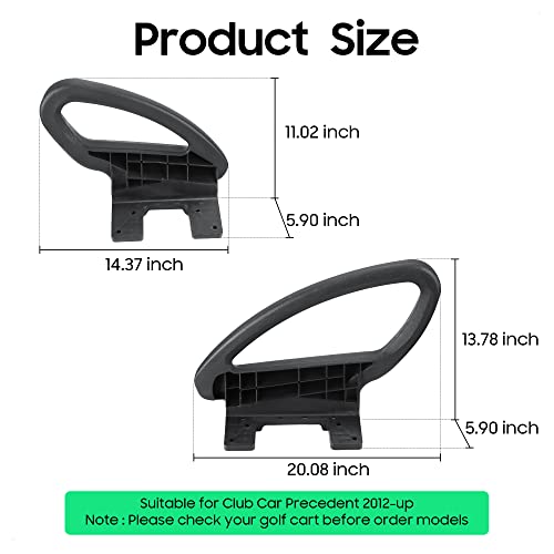 10L0L Golf Cart Arm Rest Hip Restraint for Club Car Precedent 2012-up, Driver and Passenger Side, OEM# 103833601 103833701, 1 Pair (Left + Right) - Image 4