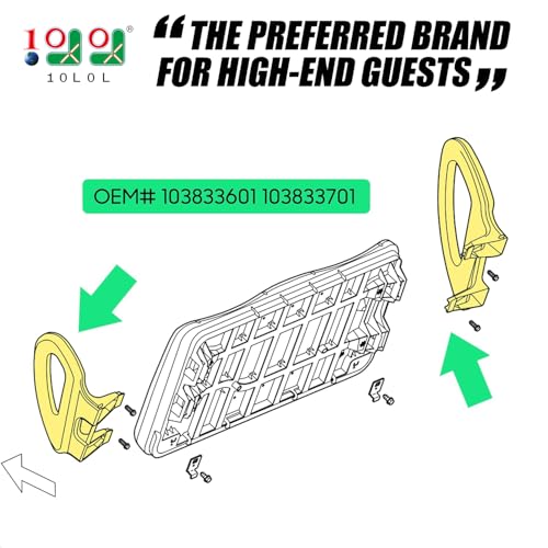 10L0L Golf Cart Arm Rest Hip Restraint for Club Car Precedent 2012-up, Driver and Passenger Side, OEM# 103833601 103833701, 1 Pair (Left + Right) - Image 2