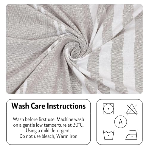 Värde 210 TC Cotton Bedsheet | Handmade Double Bedsheet | Handloom Bedsheets | Without Pillow Cover | Double Bedsheet for Summer (90X100 Inches, 7.5 x 8.3 Feet (Cotton Seed) - Image 3