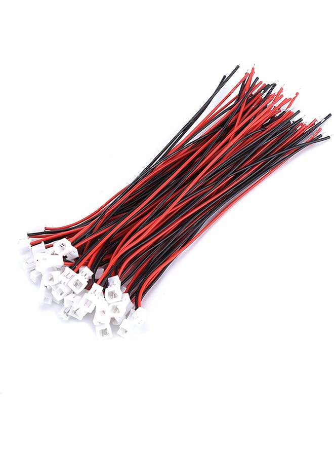 The Bros 20 مجموعة موصلات زاوية JST، 1.25 مم طرف سلك 100 مم موصل ميكرو ذكر وأنثى 2 دبوس / 3 دبوس للأجهزة الكهربائية والسيارات (مجموعة ذكر وأنثى 2 دبوس) - Image 1