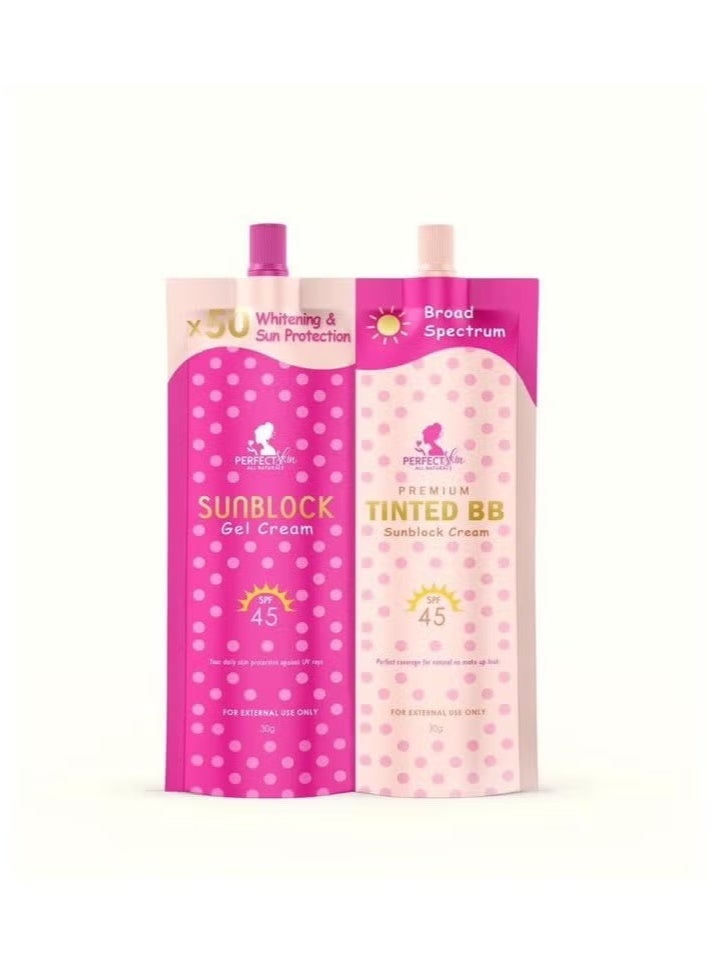 Sunblock gel cream and tinted bb sunblock cream