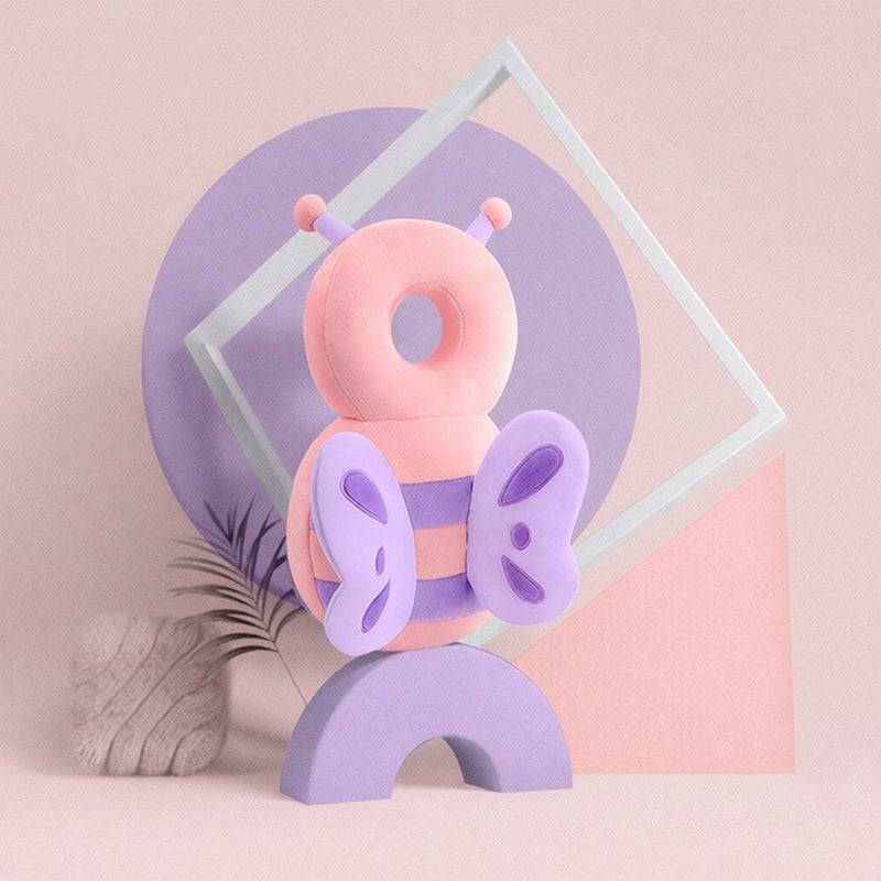 Hot baby head pillow protection pad baby toddler head pillow wholesale Pink Butterfly- Plush 30cm - Image 1