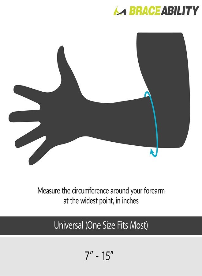 BraceAbility Epicondylitis Brace | Elbow Strap for Medial/Lateral Epicondyle Pain and Tendonitis Arm Compression Support Band for Men or Women (One Size Fits Most) - Image 2