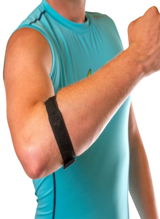 BraceAbility Epicondylitis Brace | Elbow Strap for Medial/Lateral Epicondyle Pain and Tendonitis Arm Compression Support Band for Men or Women (One Size Fits Most) - Image 1