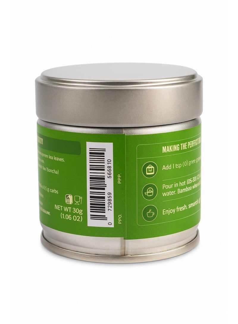 Elephant & Fig Tree Organic Japanese Sencha Green Tea Powder 30g, Premium Natural Superfood for Tea, Lattes & Smoothies - Image 3