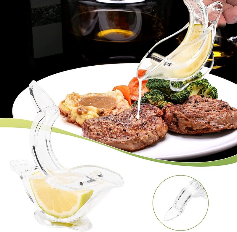 RAGYULA Manual Lemon JuicerAcrylic Manual Lemon Slice Squeezer Portable Clear Bird Lemon SqueezerQuickly Squeeze Lemon JuicerHome Kitchen Bar Gadget Transparent Pack of 1 - Image 4