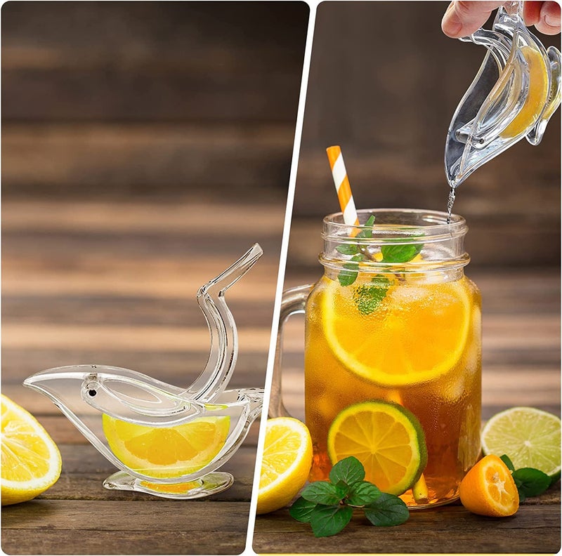 RAGYULA Manual Lemon JuicerAcrylic Manual Lemon Slice Squeezer Portable Clear Bird Lemon SqueezerQuickly Squeeze Lemon JuicerHome Kitchen Bar Gadget Transparent Pack of 1 - Image 3
