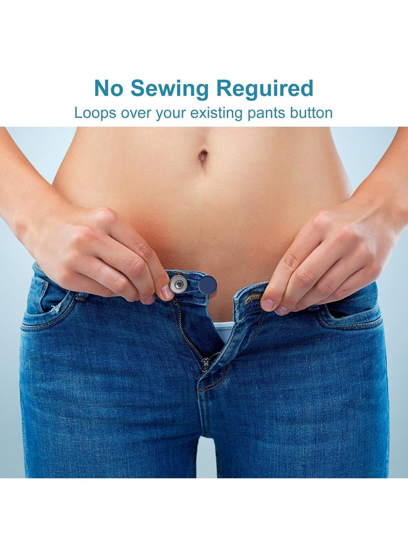 12 Pcs Pant Button Extenders for Jeans, Waist Extenders for Pants for Men, Jean Button Extenders for Momen, No Sew Waist Extensions for 1-1.8 Inches - Image 5