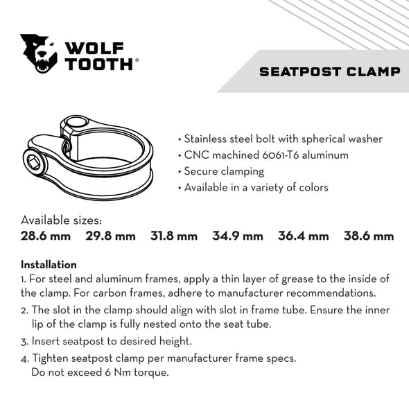 Wolf Tooth Precision-Machined Seatpost Clamp - Image 3