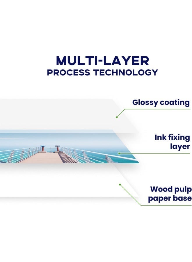 ESHANG A4 High Glossy Thin Inkjet Paper 100 Sheets Compatible with Inkjet Printer Use DYE INK 115gsm - Image 5