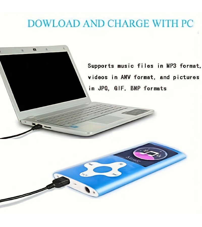 Pink MP3 MP4 Player With 32GB Storage Card Portable Digital Music Video Player Ebook Reader Photo Viewer 1.8 Inch LED Display Noise Cancelling Earphones For Outdoor Travel - Image 3