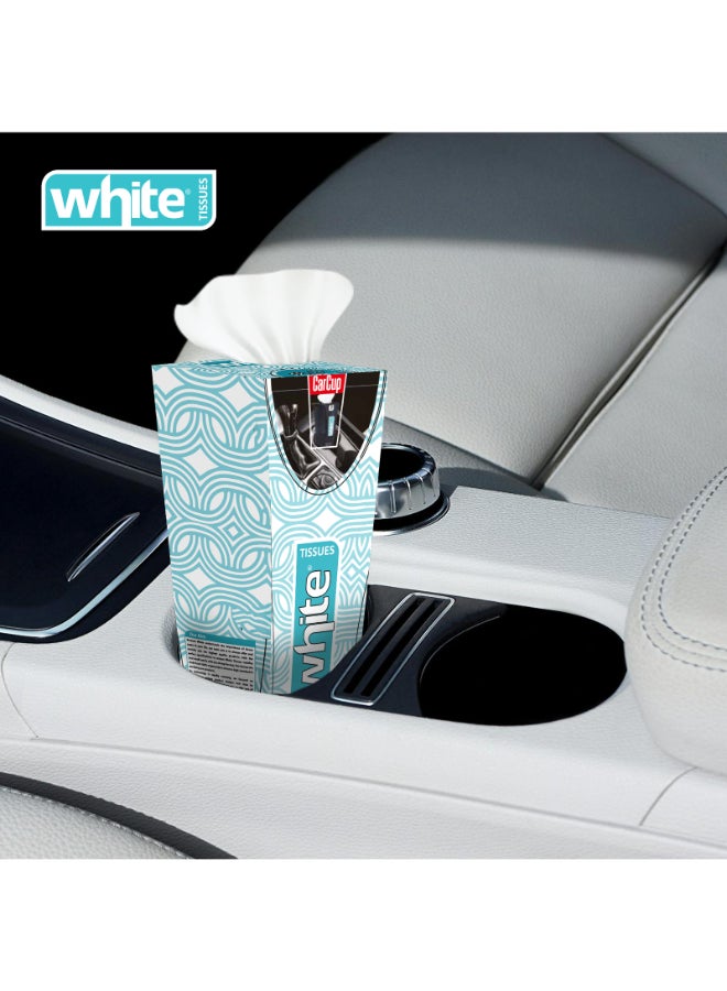 White مناديل أكواب السيارات البيضاء 75 سحب × 2 طبقة - Image 4