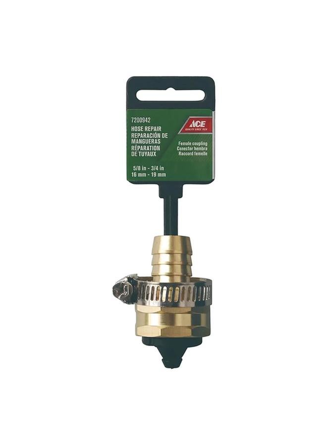 ACE 5/8-3/4inch Hose Connector with Female Clamp Gold and Silver  - Image 3