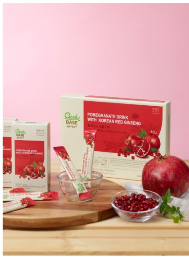 تشونغ كوان جانغ 100% من الجينسنغ الأحمر الكوري مع الرمان يدعم صحة القلب والمناعة غني بمضادات الأكسدة ومضاد للشيخوخة 3 علب، 10 أكياس في كل علبة - Image 4