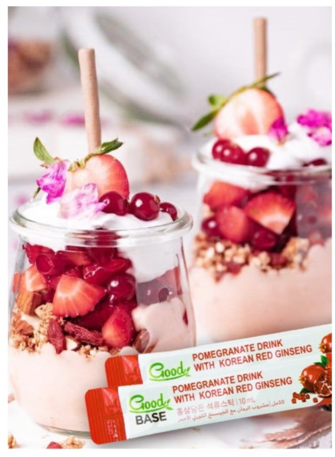 تشونغ كوان جانغ 100% من الجينسنغ الأحمر الكوري مع الرمان يدعم صحة القلب والمناعة غني بمضادات الأكسدة ومضاد للشيخوخة 3 علب، 10 أكياس في كل علبة - Image 5