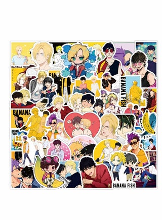 Banana Fish Stickers, 50PCS Cartoon Anime Waterproof Vinyl Stickers, for Laptop Luggage Skateboard Water Bottle Guitar Phone Case, Kids Teens Adults, Party Supplies Decoration - pzsku/ZA7F5108FD7AFE21AFCE4Z/45/_/1712231343/7359ecea-49c3-4195-b7b2-71b17f987931