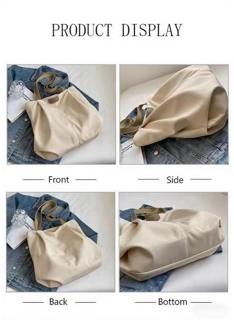 YELIN Women's Shoulder Tote Bag Canvas Handbag For Women Large Capacity Bucket Bag Fashionable Travel Messenger Shoulder Bag For Ladies Girls College Students - Image 4